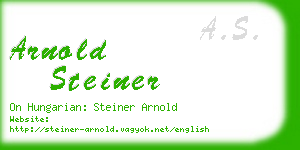 arnold steiner business card